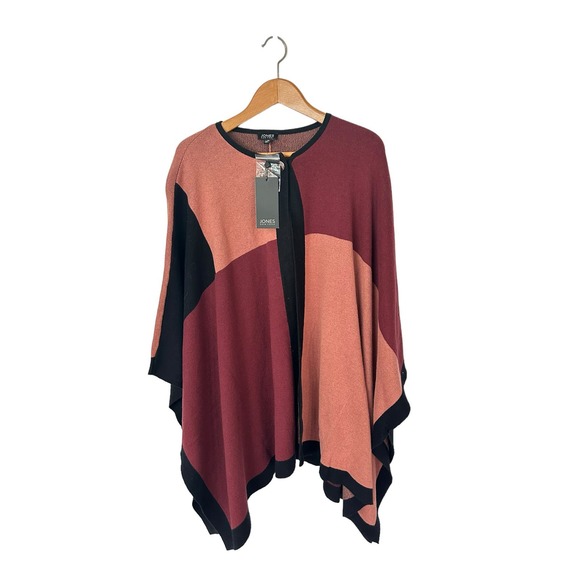 JONES NEW YORK Women's Colorblock Cape Sweater‎ size L/XL new - Picture 1 of 3
